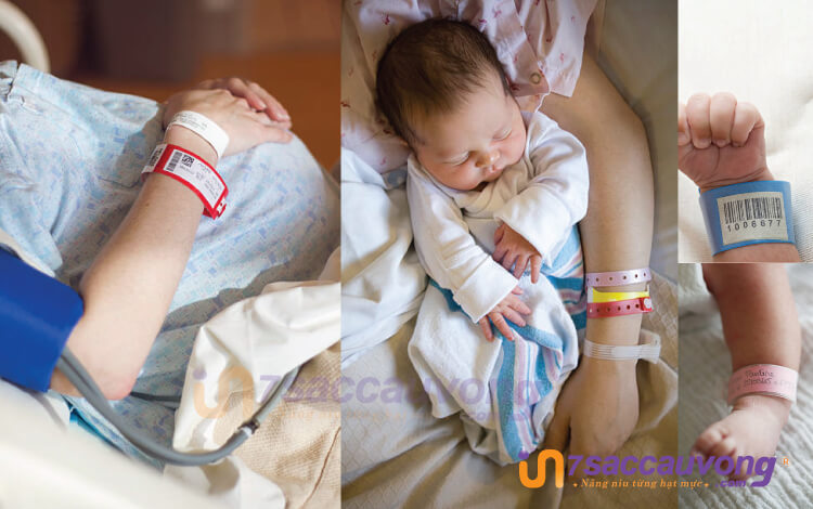 Vòng tay có thiết kế an toàn cho làn da trẻ sơ sinh, vừa vặn cổ chân bé, chống thấm, chống nước nên không ảnh hưởng các hoạt động chăm sóc bé.