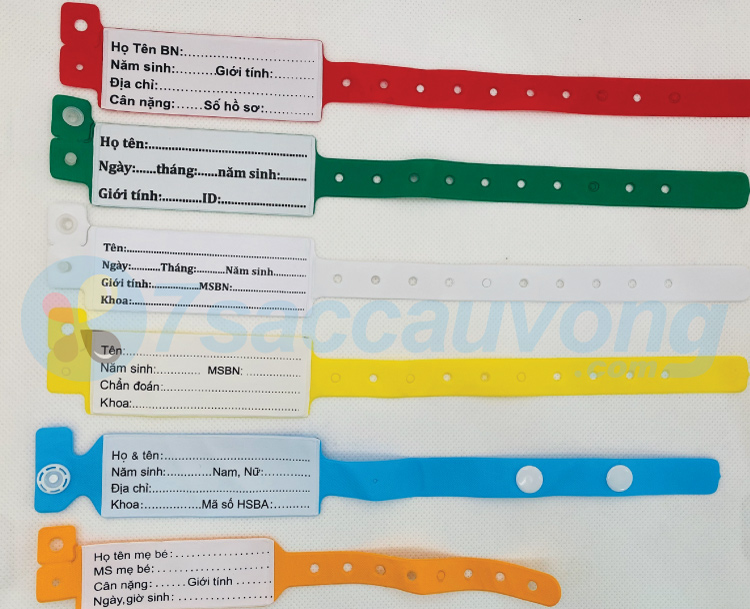 Một số quy ước màu sắc vòng tay y tế trong bệnh viện